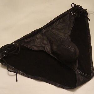 Leather Lace-up Briefs, #36